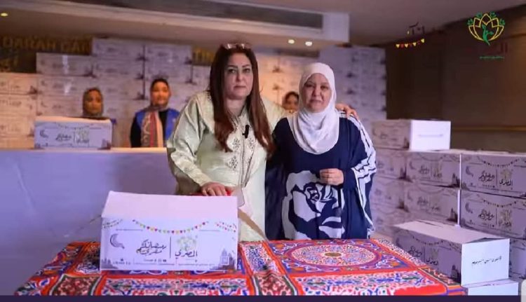 نهال عنبر ورانيا فريد شوقي وندى بسيوني يساهمون في توصيل كراتين رمضان من مؤسسة المصري للتنمية بجميع المحافظات